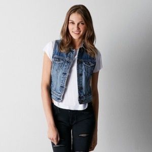American Eagle denim vest